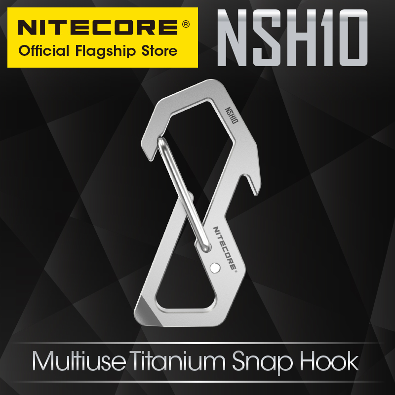 Edc Carry Kit - NITECORE NSH10 Moschettone multiuso in titanio