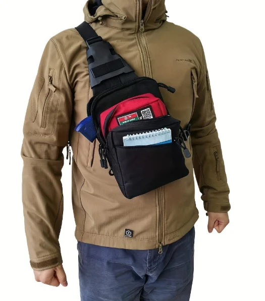 Edc Concealed Carry Fanny Pack - Borsa a Tracolla Tattica per Trasporto