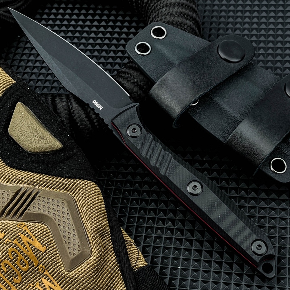 Edc Carry Kit - Coltello a lama fissa 8Cr13Mov resistente,